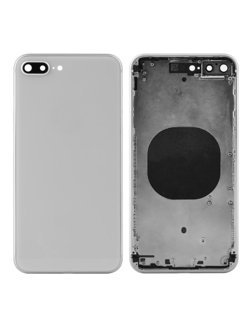 iPhone 8 Plus Back Cover / Back Shell con telaio preassemblato argento (A1863, A1905, A1906)