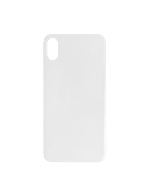 iPhone X Backcover Battery Cover bianco / argento "Big Hole" (A1865, A1901, A1902)