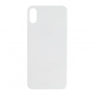 iPhone Xs Backcover Battery Cover bianco / argento "Big Hole" (A1920, A2097, A2098, A2100)
