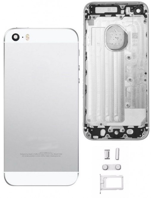 iPhone SE Backcover Rückschale Weiss / Silber