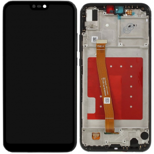 Huawei P20 Lite LCD Digitizer Ersatzdisplay + Rahmen Vormontiert Schwarz