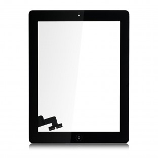 digitateur en verre de l'écran tactile de l'iPad 2 noir préassemblé (A1395, A1396, A1397)
