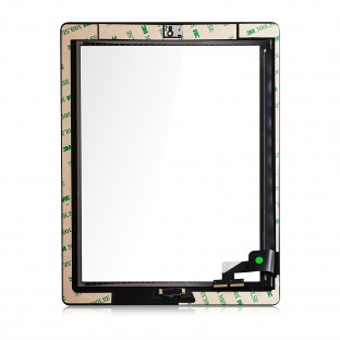 iPad 2 Touchscreen Glas Digitizer Schwarz Vormontiert (A1395, A1396, A1397)
