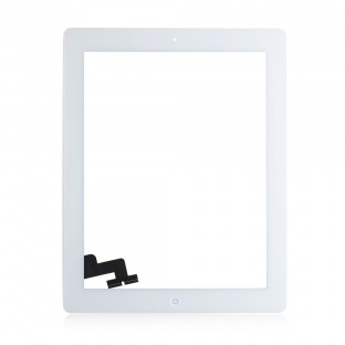 digitateur en verre pour écran tactile de l'iPad 2, blanc, préassemblé (A1395, A1396, A1397)