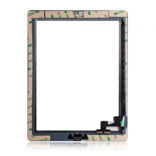 digitateur en verre pour écran tactile de l'iPad 2, blanc, préassemblé (A1395, A1396, A1397)