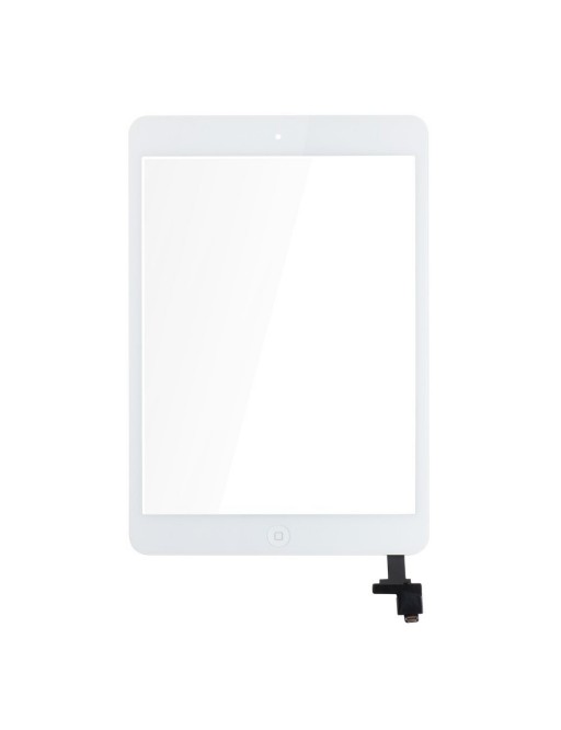 iPad Mini 1 / 2 Touchscreen vetro digitalizzatore + IC connettore bianco preassemblato (A1432, A1454, A1455, A1489, A1490, A1491