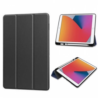 TPU Flip Leather Case with Pen Slot for iPad Mini 6 (2021) Black