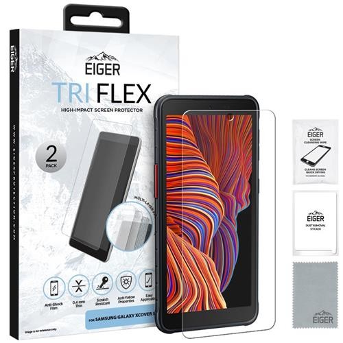 Image of 2er Set Eiger Samsung Galaxy Xcover 5 Tri Flex Display Schutzfolie (EGSP00756)