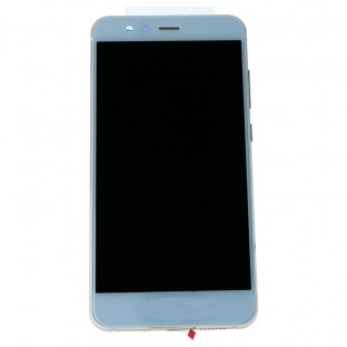 Huawei P10 Lite écran LCD de remplacement avec cadre pré-assemblé blanc