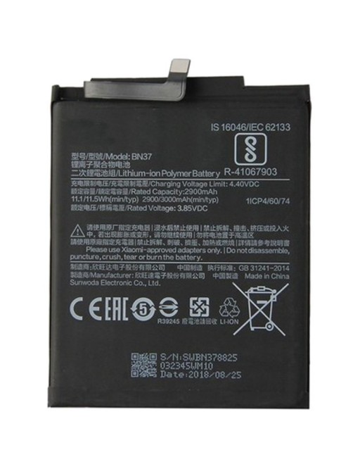 Xiaomi Redmi 6 Batterie - Batterie BN37 3000mAh