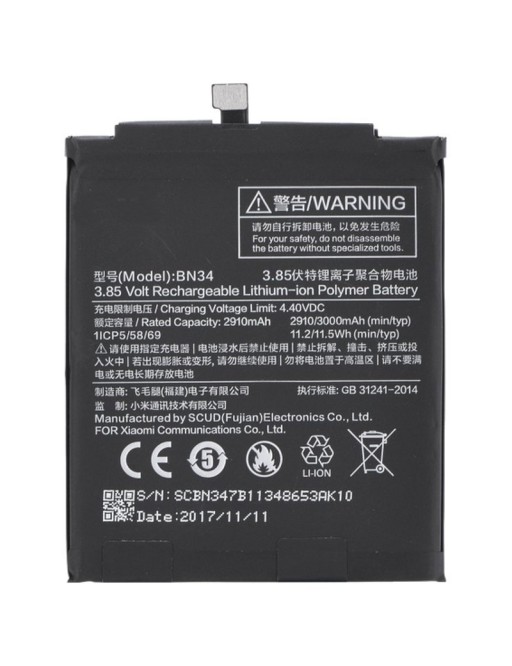 Xiaomi Redmi 5A Battery - Battery BN34 3000mAh
