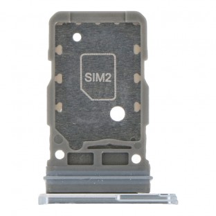 Samsung Galaxy S21 5G Dual SIM Tray Karten Schlitten Adapter Silber