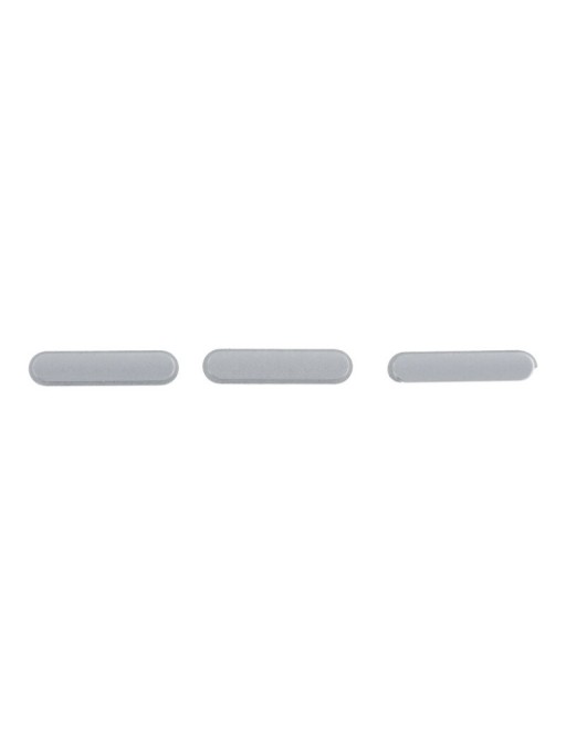 set of 3 power volume mute & side buttons for iPad Mini 4/ Mini 5/ Air 2/ Pro 12.9 2015/ Pro 9.7 2016/ Pro 12.9 2017 Silver