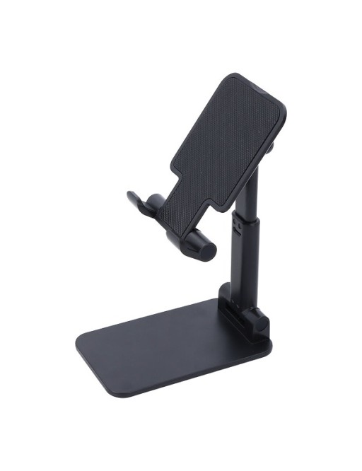 Retractable, Foldable & Portable Metal Desk Phone Holder Black