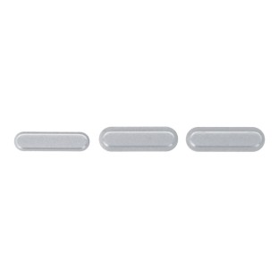 iPad 10.2" 2020 / 10.2" 2021 Power und Volume Tasten Silber 3er Set