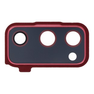 Samsung Galaxy S20 FE Rear Camera Lens with Frame Red