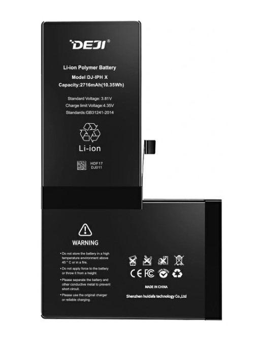 DEJI Replacement Battery for iPhone X normal capacity 2716mAh
