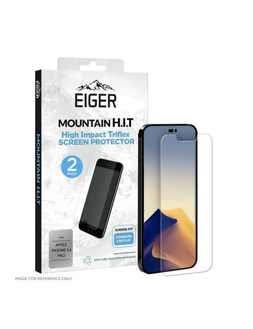 Pellicola protettiva Eiger iPhone 14 Pro Tri-Flex ad alto impatto (EGSP00856)