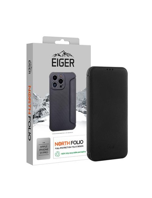 Custodia protettiva Eiger iPhone 14 Pro North Folio Nero (EGCA00388)