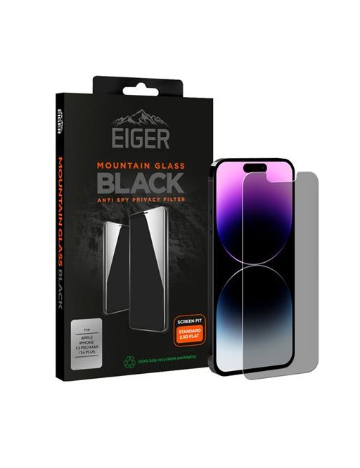 Eiger iPhone 14 Plus / 13 Pro Max Display-Glas Privacy 2.5D Schwarz (EGMSP00199)
