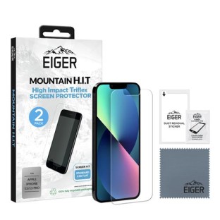 Eiger iPhone 14 / 13 / 13 Pro Tri-Flex High Impact Displayschutz 2er Pack (EGSP00785)