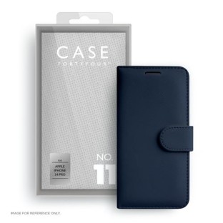 Case 44 cover a libro iPhone 14 Pro Blu (CFFCA0800)