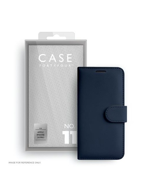 Case 44 cover a libro iPhone 14 Pro Blu (CFFCA0800)