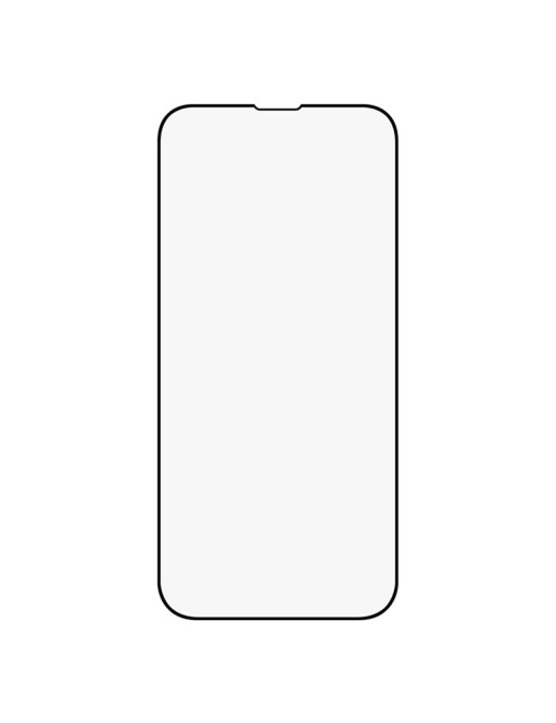 proteggi schermo di vetro per iPhone 14 con stampa a schermo intero Nero
