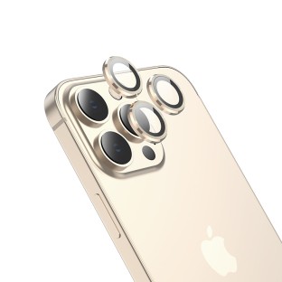 iPhone 14 Pro / 14 Pro Max HOCO 3D Protezione fotocamera posteriore in vetro Oro