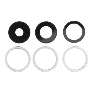 iPhone 14 Pro / 14 Pro Max Rear Camera Lens with Frame Set of 6 White