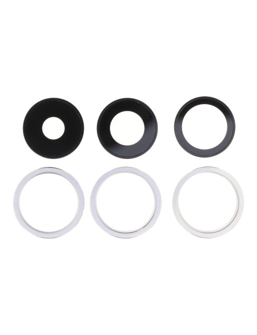 iPhone 14 Pro / 14 Pro Max Rear Camera Lens with Frame Set of 6 White