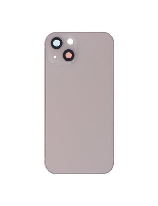 cover posteriore per iPhone 13 con cornice, lente e slitta per SIM rosa