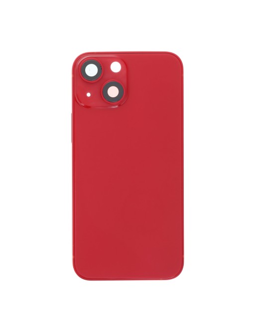backcover per iPhone 13 Mini con cornice, lente e slitta per SIM rosso