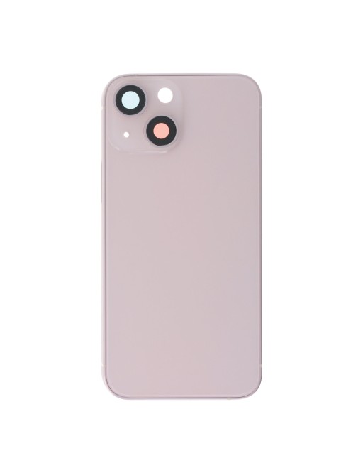cover posteriore per iPhone 13 Mini con cornice, lente e slitta per SIM rosa