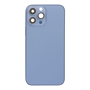 cover posteriore per iPhone 13 Pro Max con cornice, lente e slitta per SIM blu