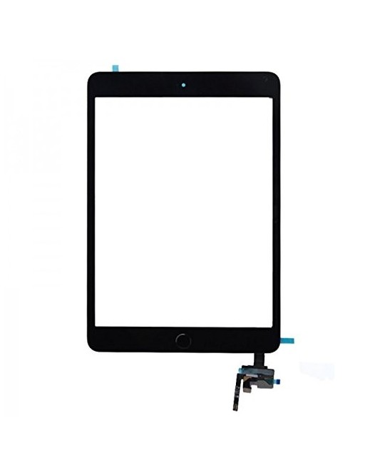 iPad Mini 3 Touchscreen vetro digitalizzatore + connettore IC nero preassemblato (A1599, A1600)