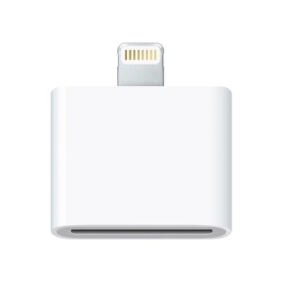 8-Pin Lightning to 30-Pin Adapter for iPhone white