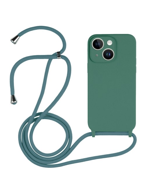 Necklace Étui pour chaîne de téléphone portable pour iPhone 14 Plus (vert)