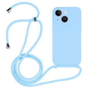 Necklace Étui pour chaîne de téléphone portable pour iPhone 14 Plus (bleu)