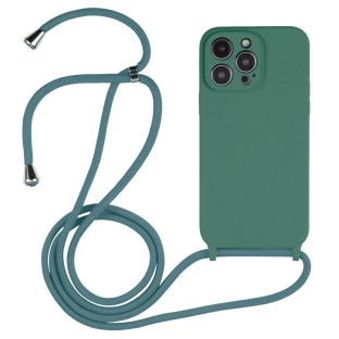 Necklace Étui pour chaîne de téléphone portable pour iPhone 14 Pro (vert)