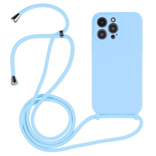 Necklace Étui pour chaîne de téléphone portable pour iPhone 14 Pro (bleu)