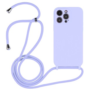 Necklace Étui pour chaîne de téléphone portable pour iPhone 14 Pro Max (violet)
