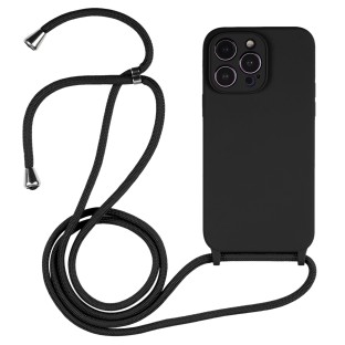 Necklace Étui pour chaîne de téléphone portable pour iPhone 14 Pro Max (noir)
