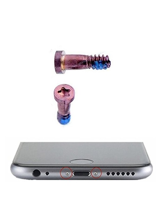 2 x iPhone 7 Plus / 7 Vis Pentalobe Or Rose pour écran LCD Or Rose