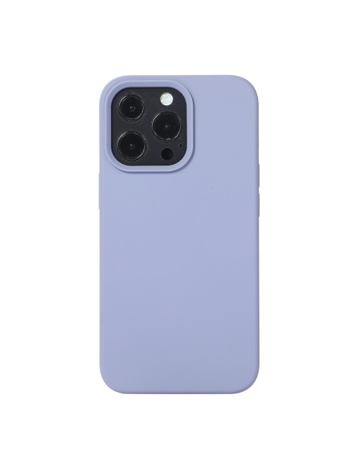 Custodia in silicone per iPhone 14 Pro Max (grigio lavanda)