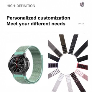 Samsung Galaxy Watch 42mm Nylon geflochtenes Uhrenarmband Rosa