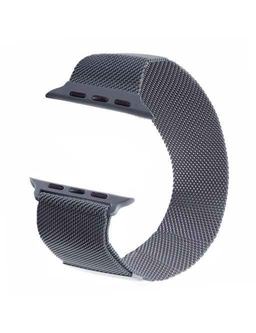 Bracelet en acier inoxydable pour Apple Watch Series 4/5 40mm & 1/2/3 38mm Gris
