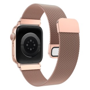 Magnetisches Edelstahlarmband für Apple Watch 1/2/3 42mm / 2/4/5/SE/6 44mm & 7/8 45mm in Rose Pink