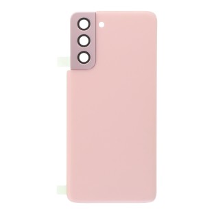 Samsung Galaxy S21 5G Battery Cover con cornice adesiva + obiettivo fotocamera posteriore rosa