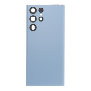 Samsung Galaxy S22 Ultra 5G Couverture de batterie incl. cadre adhésif + lentille de caméra arrière bleue